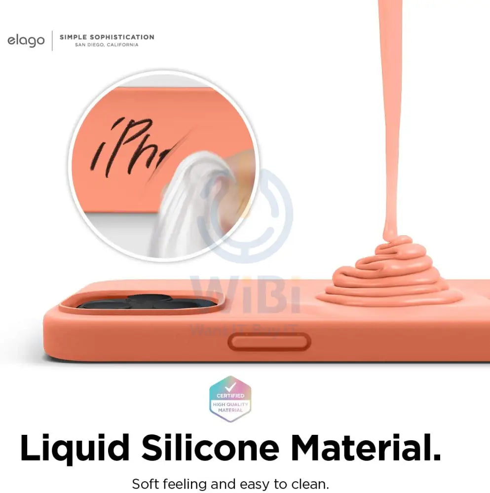Elago iPhone 12 Pro Max Liquid Silicone Case - Nectarine Accessories > Mobiles & Tablets > Mobiles > Screen Protectors