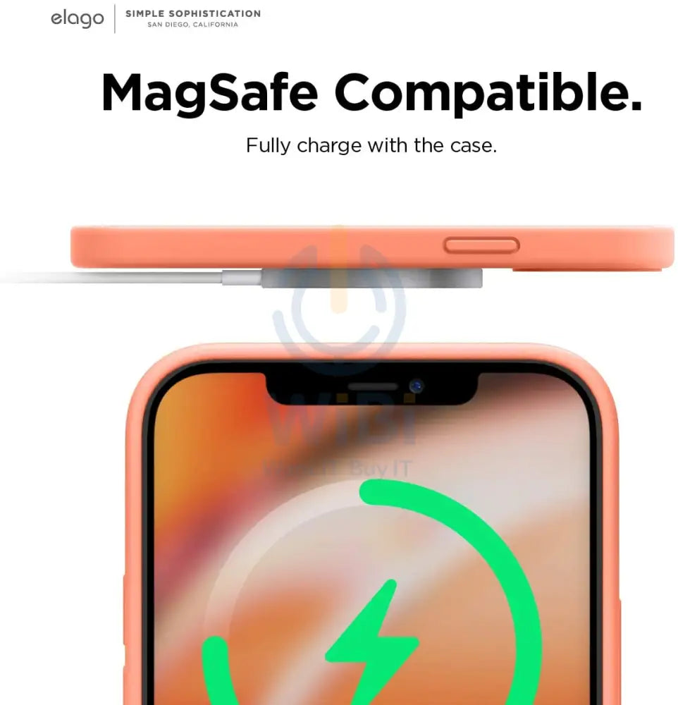 Elago iPhone 12 Pro Max Liquid Silicone Case - Nectarine Accessories > Mobiles & Tablets > Mobiles > Screen Protectors