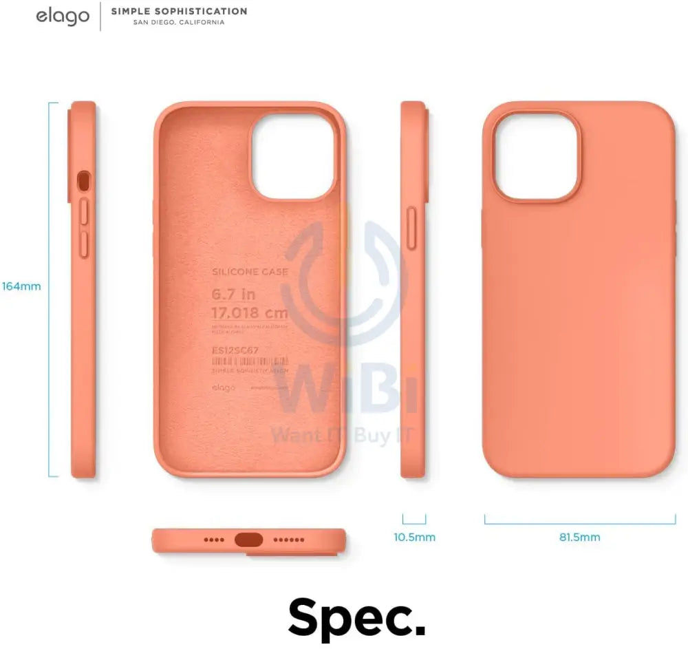 Elago iPhone 12 Pro Max Liquid Silicone Case - Nectarine Accessories > Mobiles & Tablets > Mobiles > Screen Protectors