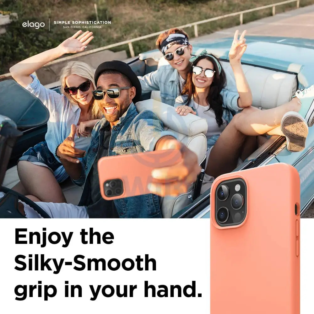 Elago iPhone 12 Pro Max Liquid Silicone Case - Nectarine Accessories > Mobiles & Tablets > Mobiles > Screen Protectors