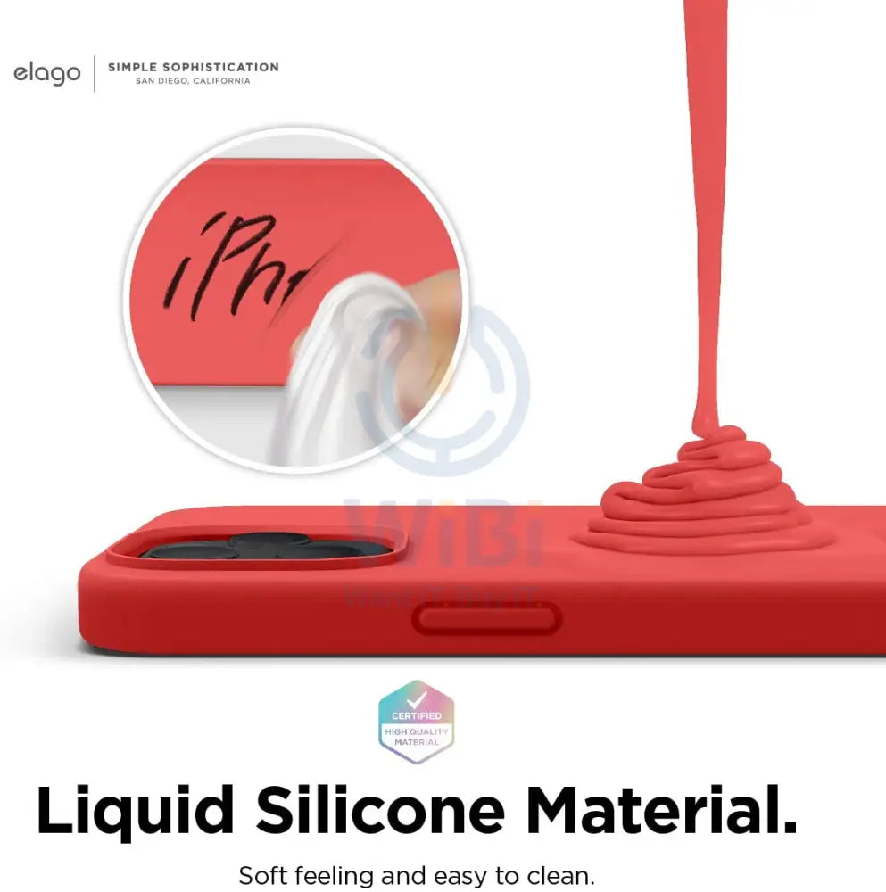 Elago iPhone 12 Pro Max Liquid Silicone Case - Red Accessories > Mobiles & Tablets > Mobiles > Screen Protectors &