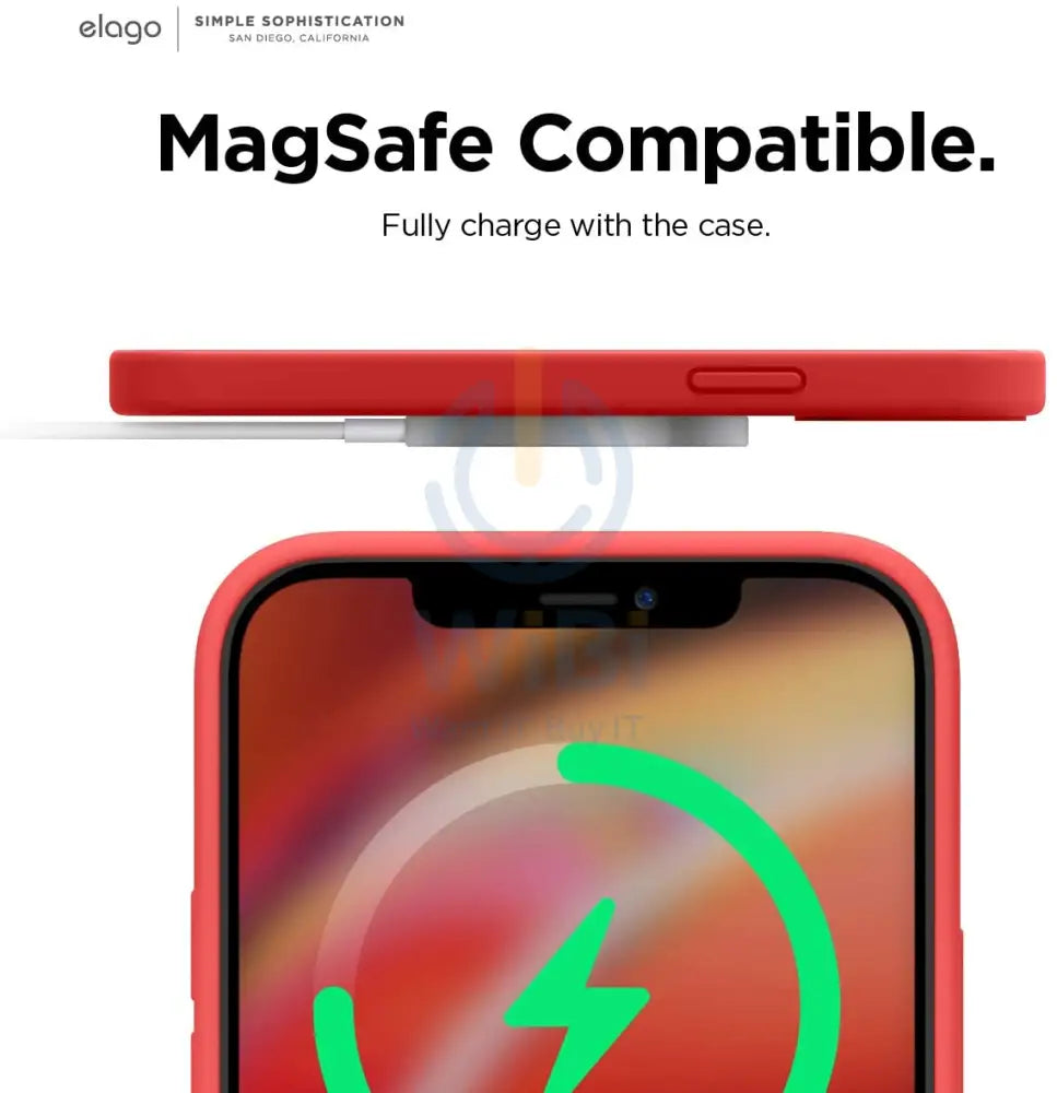 Elago iPhone 12 Pro Max Liquid Silicone Case - Red Accessories > Mobiles & Tablets > Mobiles > Screen Protectors &
