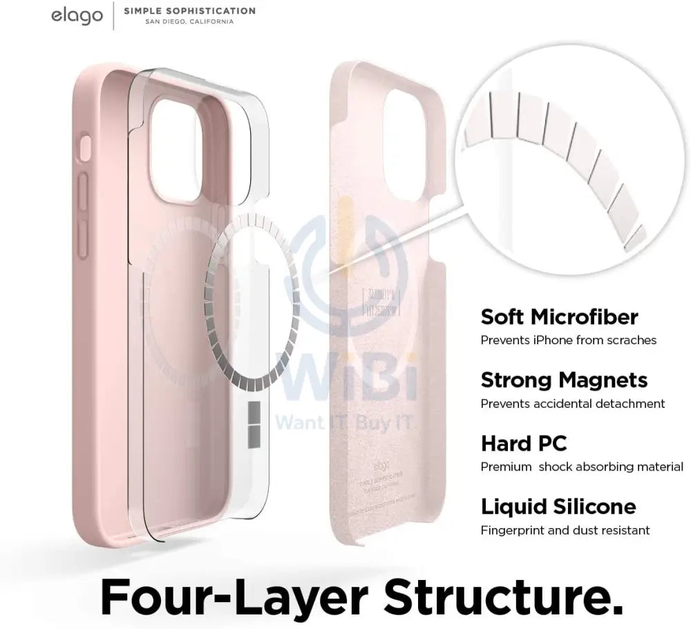 Elago iPhone 12 Pro Max MagSafe Soft Silicone Case - Lovely pink Accessories > Mobiles & Tablets > Mobiles