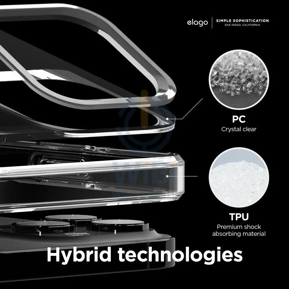 Elago iPhone 13 Pro Max Hybrid Case - Black Accessories > Mobiles & Tablets > Mobiles > Screen Protectors & Covers