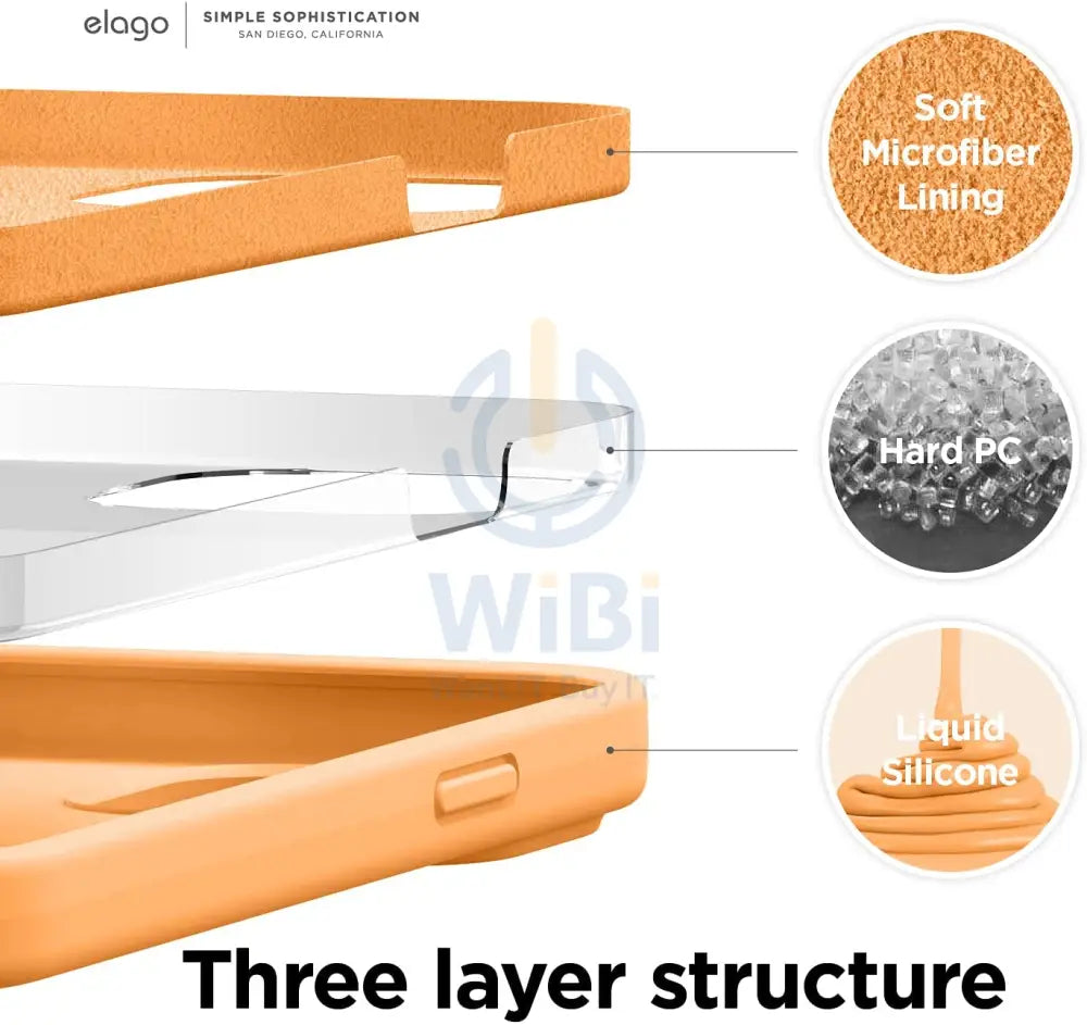 Elago iPhone 13 Pro Soft Silicone Case - Orange Accessories > Mobiles & Tablets > Mobiles > Screen Protectors & Covers