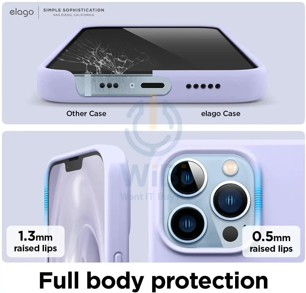 Elago iPhone 13 Pro Soft Silicone Case - purple Accessories > Mobiles & Tablets > Mobiles > Screen Protectors & Covers