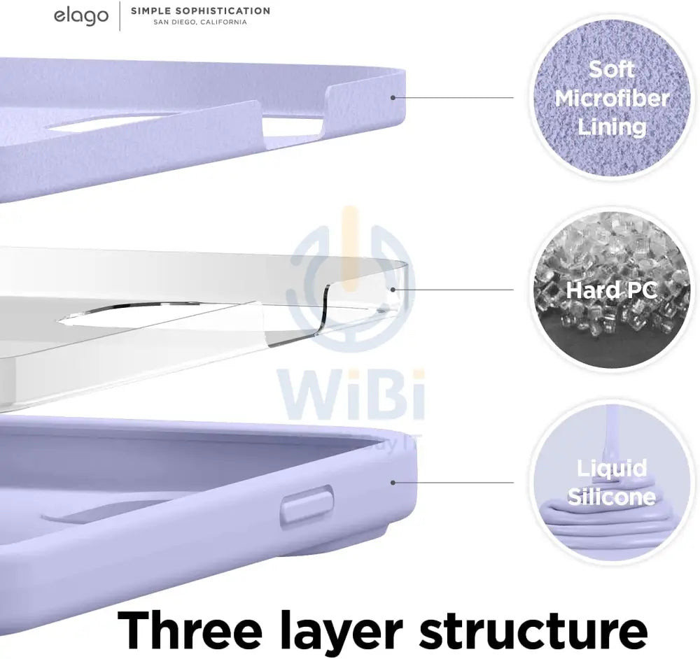 Elago iPhone 13 Pro Soft Silicone Case - purple Accessories > Mobiles & Tablets > Mobiles > Screen Protectors & Covers