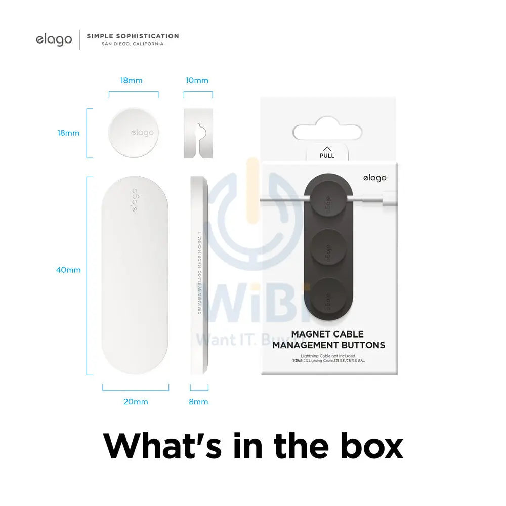 Elago Magnetic Cable Management Buttons - White Accessories > Other Accessories