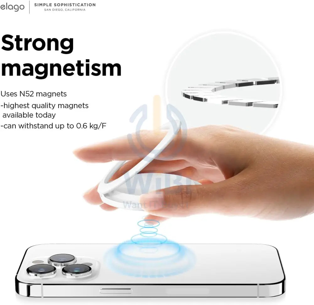 Elago MagSafe Metal Ring Holder - White Accessories > Mobiles & Tablets > Mobiles > Mobile Holder / Stands