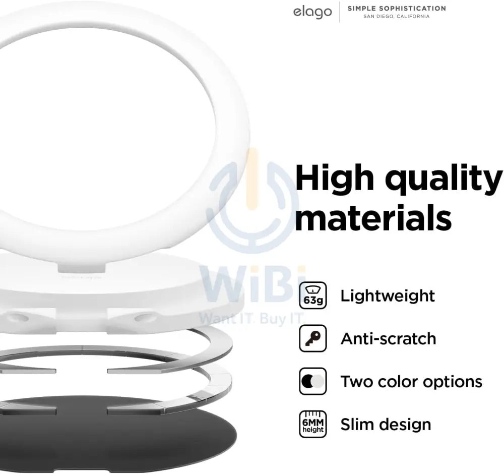 Elago MagSafe Metal Ring Holder - White Accessories > Mobiles & Tablets > Mobiles > Mobile Holder / Stands