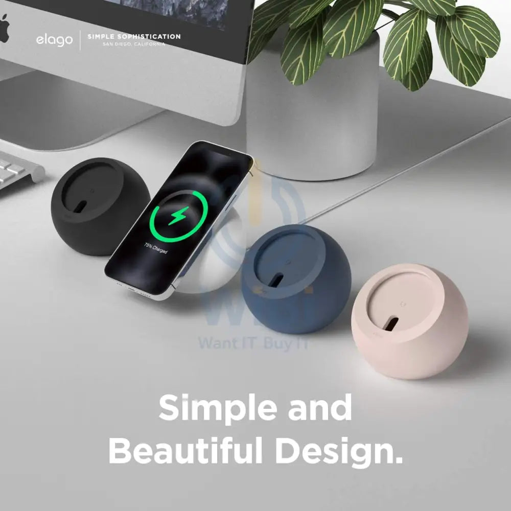Elago MS2 Charging Stand for MagSafe - Sand Pink Accessories > Mobiles & Tablets > Mobiles > Mobile Holder / Stands