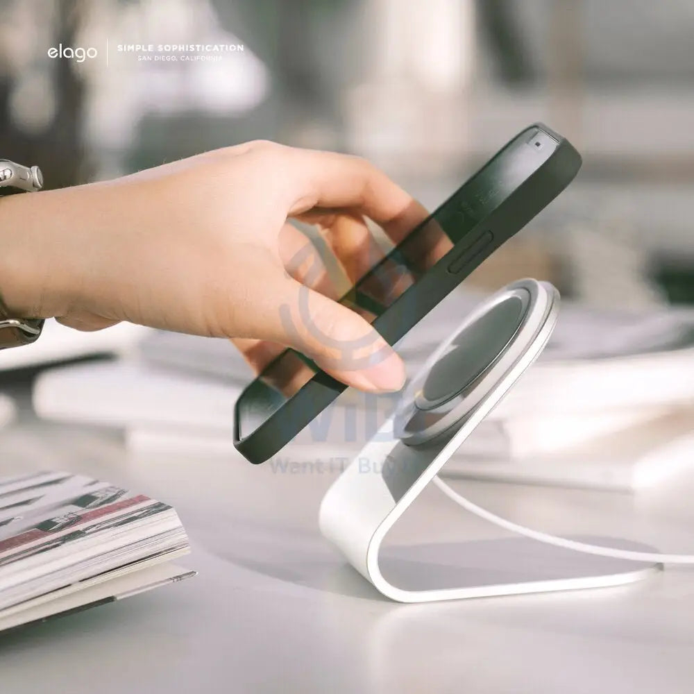 Elago MS3 Aluminum Charging Stand for MagSafe - Black Accessories > Mobiles & Tablets > Mobiles > Mobile Holder / Stands
