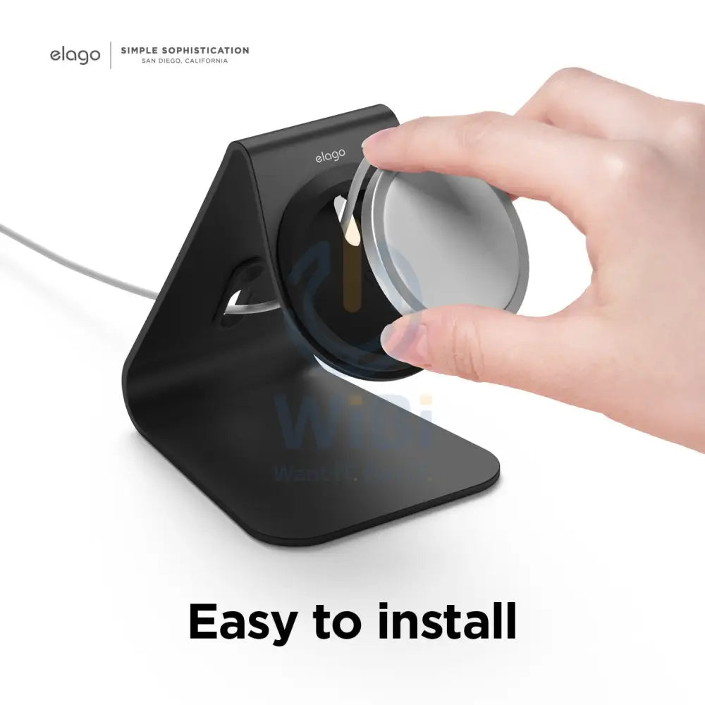 Elago MS4 Aluminum Charging Stand for MagSafe - Black Accessories > Mobiles & Tablets > Mobiles > Mobile Holder / Stands