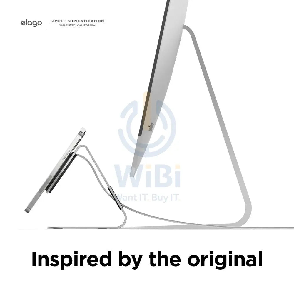 Elago MS4 Aluminum Charging Stand for MagSafe - Silver Accessories > Mobiles & Tablets > Mobiles > Mobile Holder