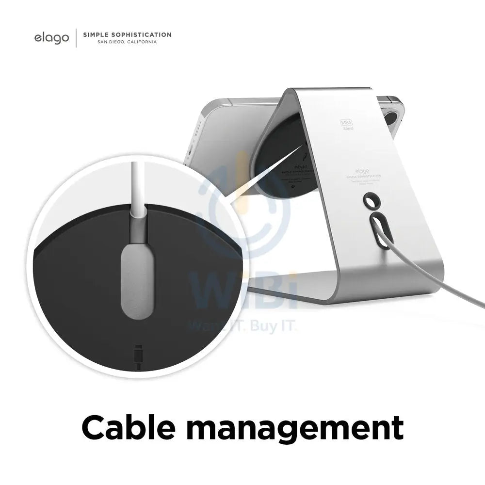 Elago MS4 Aluminum Charging Stand for MagSafe - Silver Accessories > Mobiles & Tablets > Mobiles > Mobile Holder