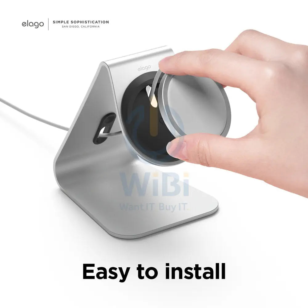 Elago MS4 Aluminum Charging Stand for MagSafe - Silver Accessories > Mobiles & Tablets > Mobiles > Mobile Holder