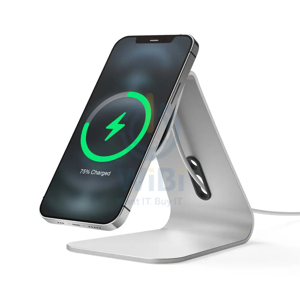 Elago MS4 Aluminum Charging Stand for MagSafe - Silver Accessories > Mobiles & Tablets > Mobiles > Mobile Holder