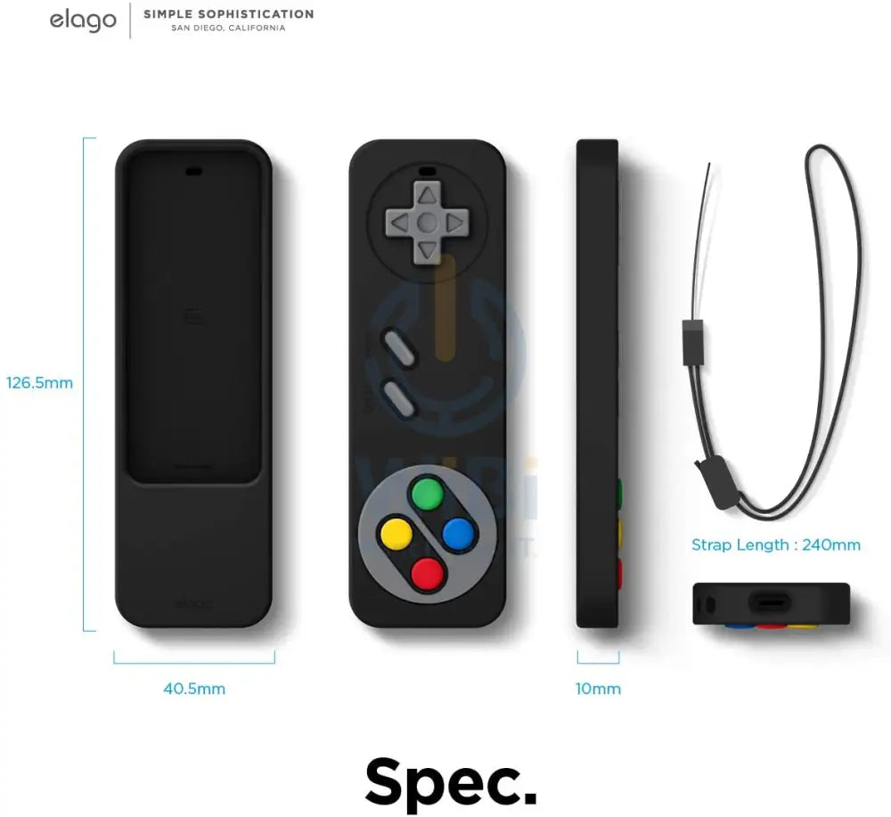Elago R4 Retro Case for Apple TV Siri Remote (Lanyard Included) - Black Accessories > Smart Devices