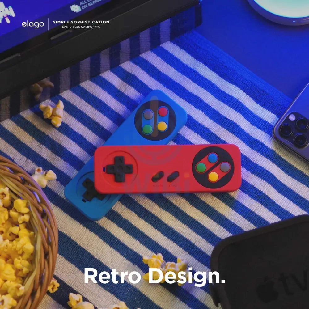 Elago R4 Retro Case for Apple TV Siri Remote (Lanyard Included) - Red Accessories > Smart Devices
