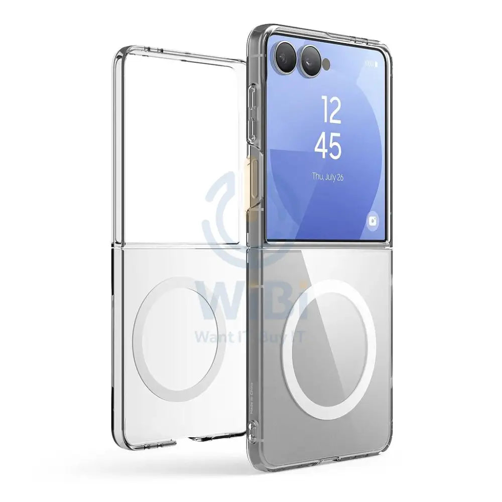 Elago Samsung Galaxy Z Flip 7 Magnetic PC Clear Case Accessories > Mobiles & Tablets > Mobiles > Covers & Cases