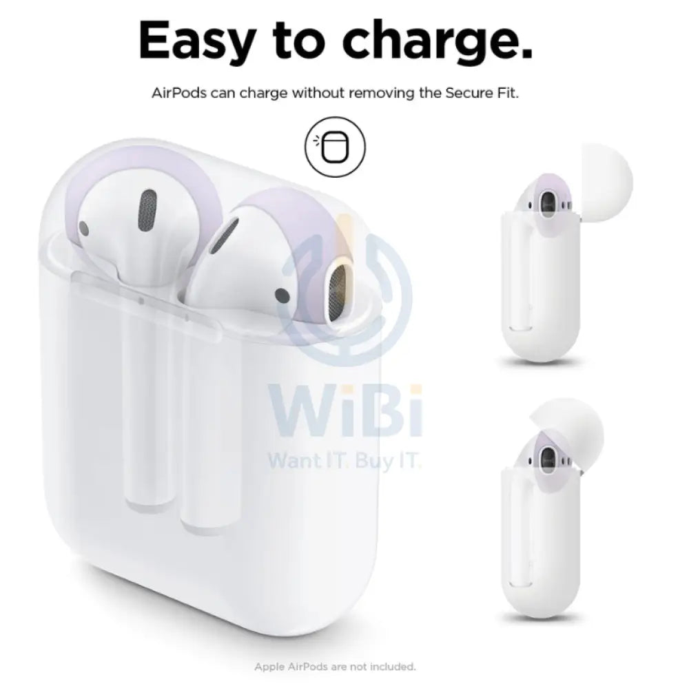 Elago Secure Fit covers - Apple Airpods 1 & 2 / Lovely Pink/Lavender / Pack Of 2 Accessories > Mobiles & Tablets