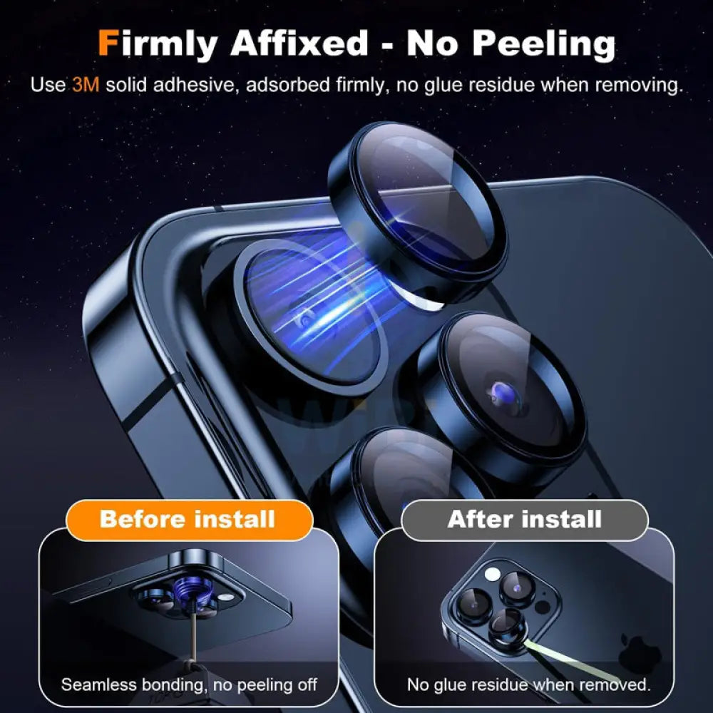 Eltoro Individual Ar Metal Rings Camera Lens Protector for iPhone 15 Pro / 15 Pro Max - Blue Accessories > Mobiles &