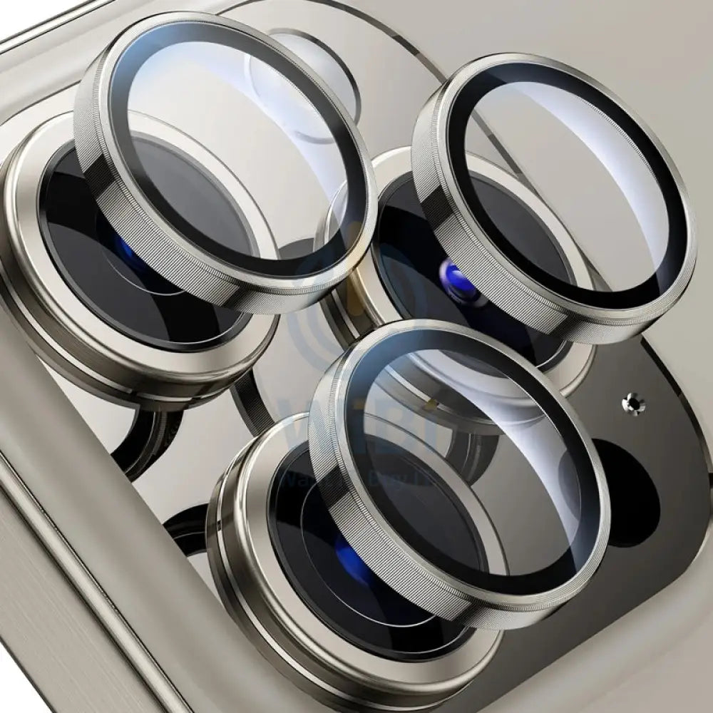Eltoro Individual Ar Metal Rings Camera Lens Protector for iPhone 15 Pro / 15 Pro Max - Natural Titanium Accessories >