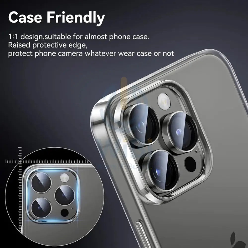 Eltoro Individual Ar Metal Rings Camera Lens Protector for iPhone 15 Pro / 15 Pro Max - Natural Titanium Accessories >