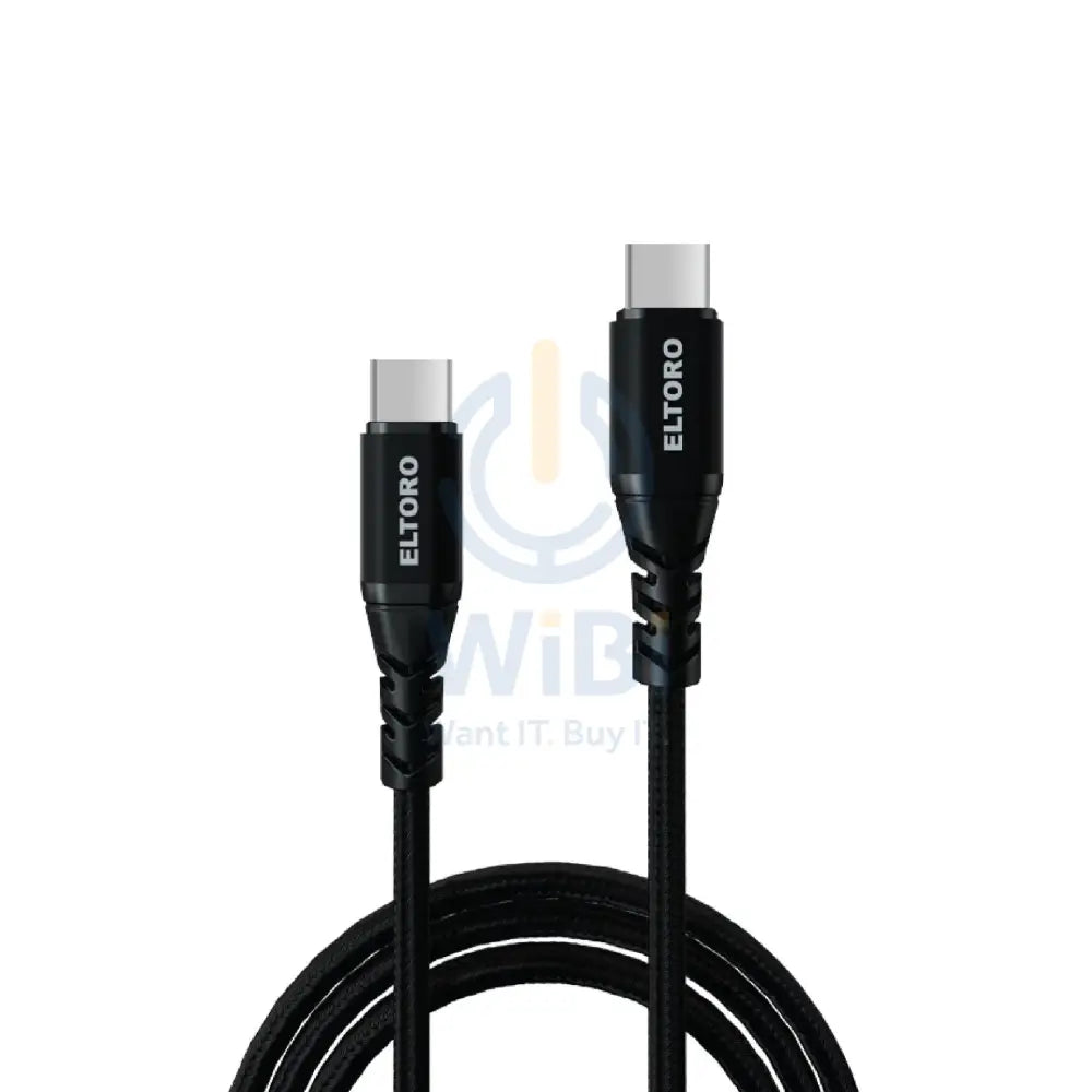 Eltoro Kevlar Cable USB-C to USB-C 240W - 1M / Nylon PP Yarn Jacket / Black Accessories > Cables & Converters