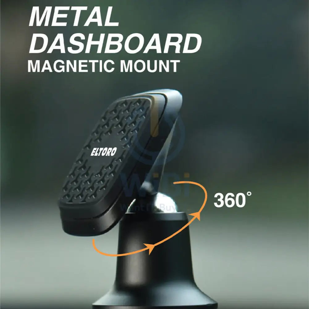Eltoro Magnetic Metal Car Mount - Black Accessories > Mobiles & Tablets > Mobiles > Mobile Holder / Stands