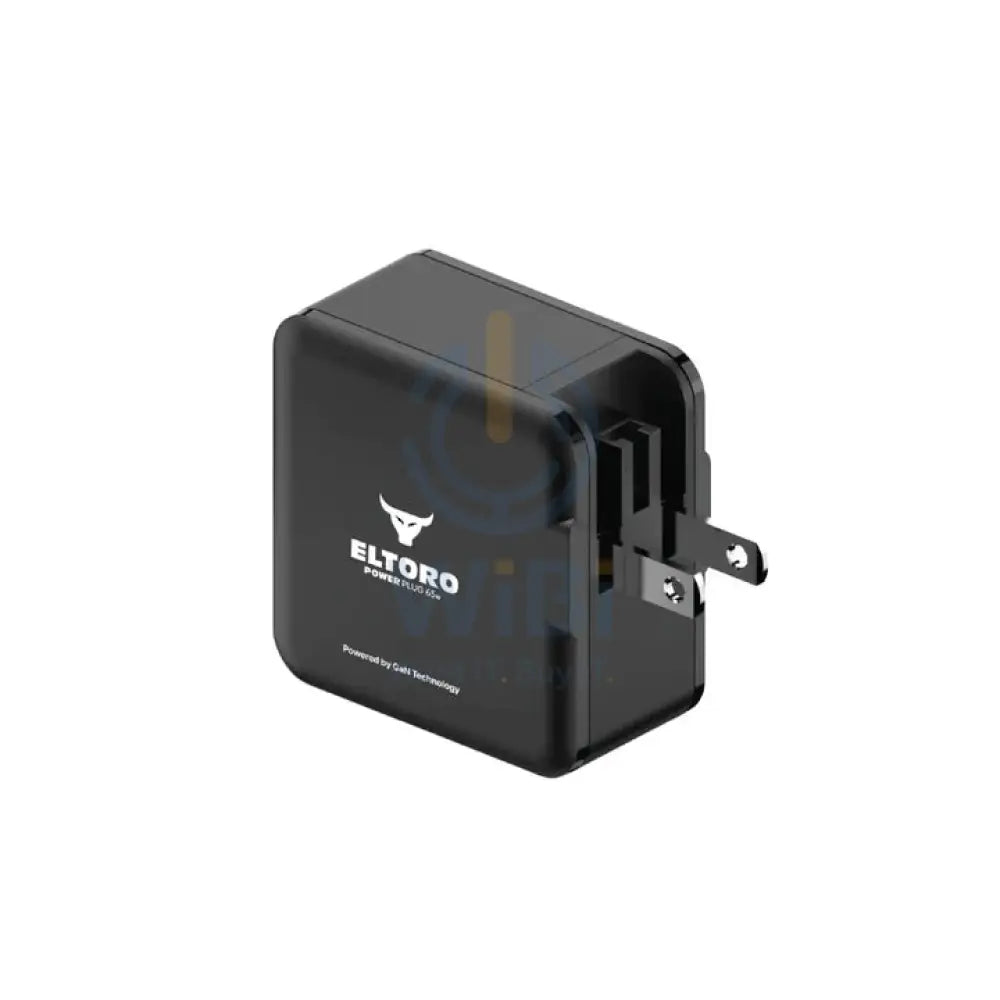Eltoro Power Plug Home Charger with Travel Plug - 65W / GaN Tech / PD3.0 & QC3.0 / Black Accessories > Power Adapters