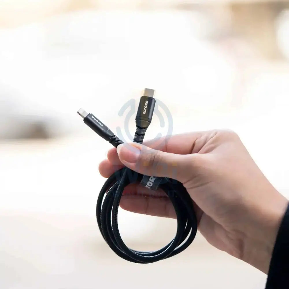 Eltoro USB-C TO Lightning KEVLAR Cable 1m - Black Nylon Accessories > Mobiles & Tablets > Tablets
