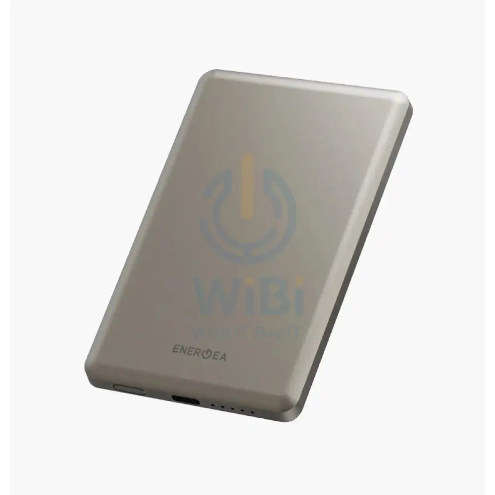 Energea Alupac Air 5000mah Ultra Light Aluminium Magsafe Compatible Power Bank - Natural Titanium Accessories > Power