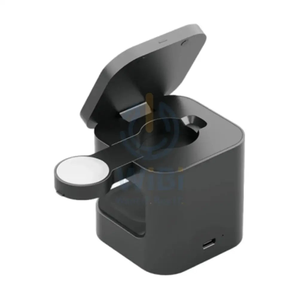 Energea MagCube 3 IN 1 Foldable Magsafe Fast Wireless Charger Gunmetal Accessories > Power Adapters