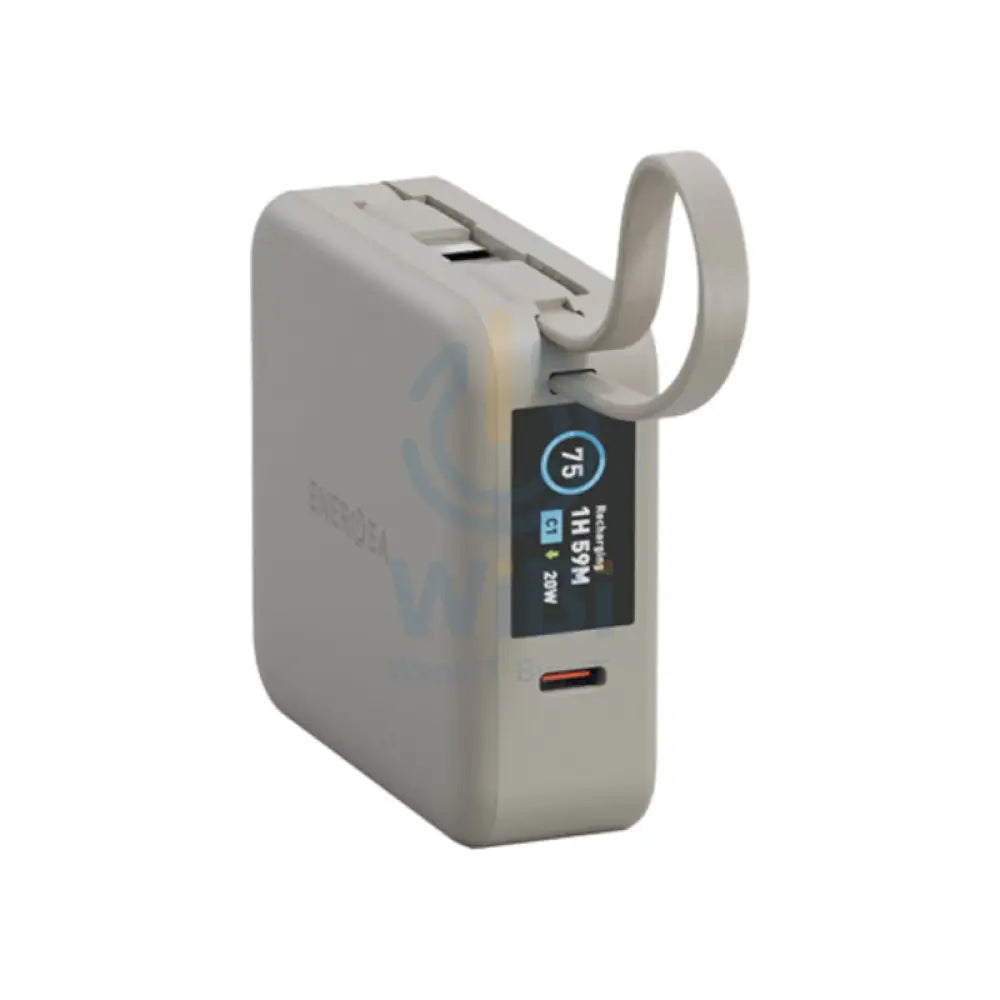 Energea Magpac Mini Plus Wireless Power Bank With Built-in USB-C Cable & Display - 10000mAh / Sand Accessories > Power