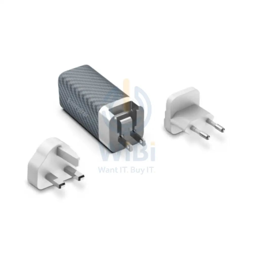 Energizer Ultimate Wall Charger with Universal Plug - 65W / Type-C / USB-A / Silver Accessories > Power Adapters
