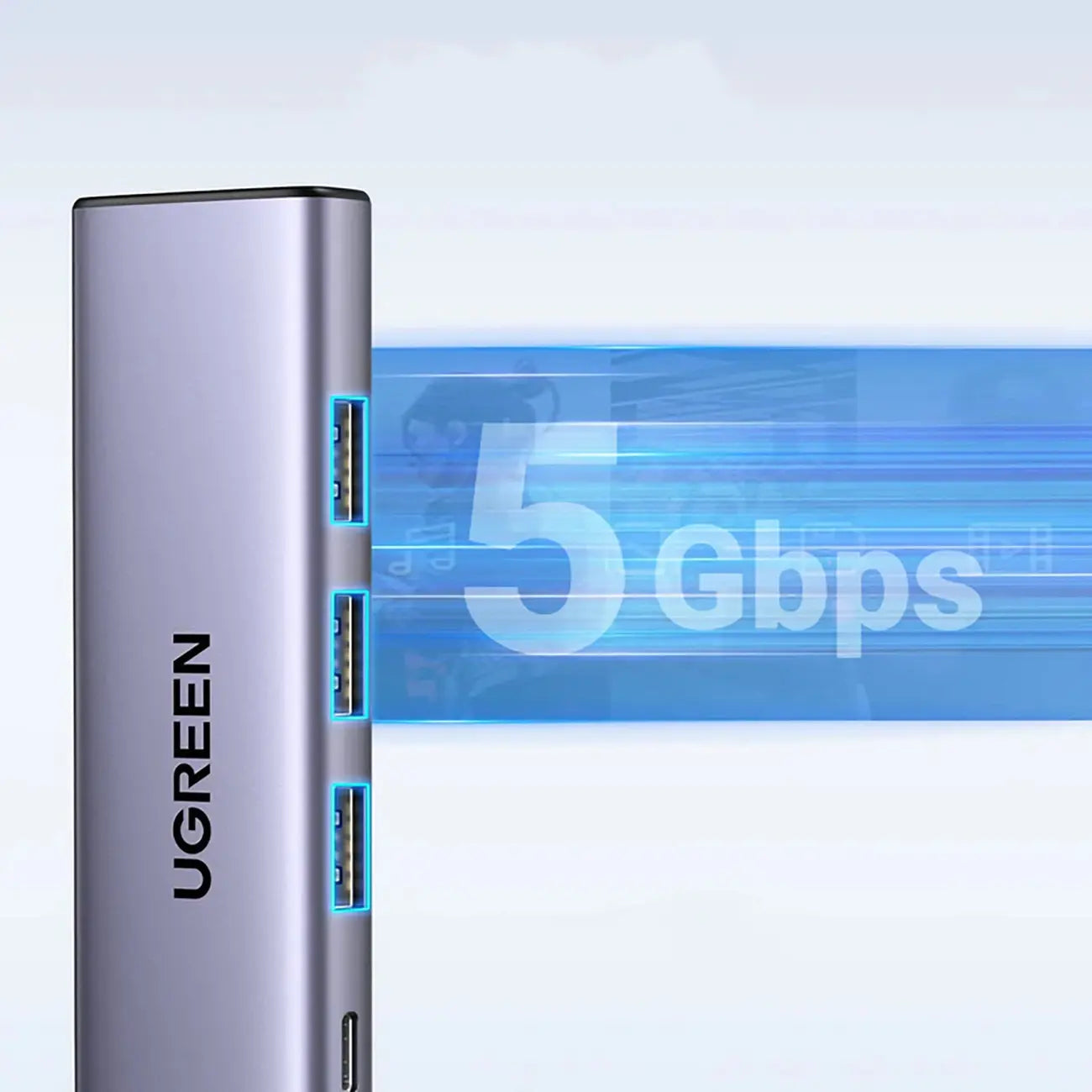 UGREEN 5-in-1 USB-C Multiport Dock - USB-A / HDMI / 100W PD