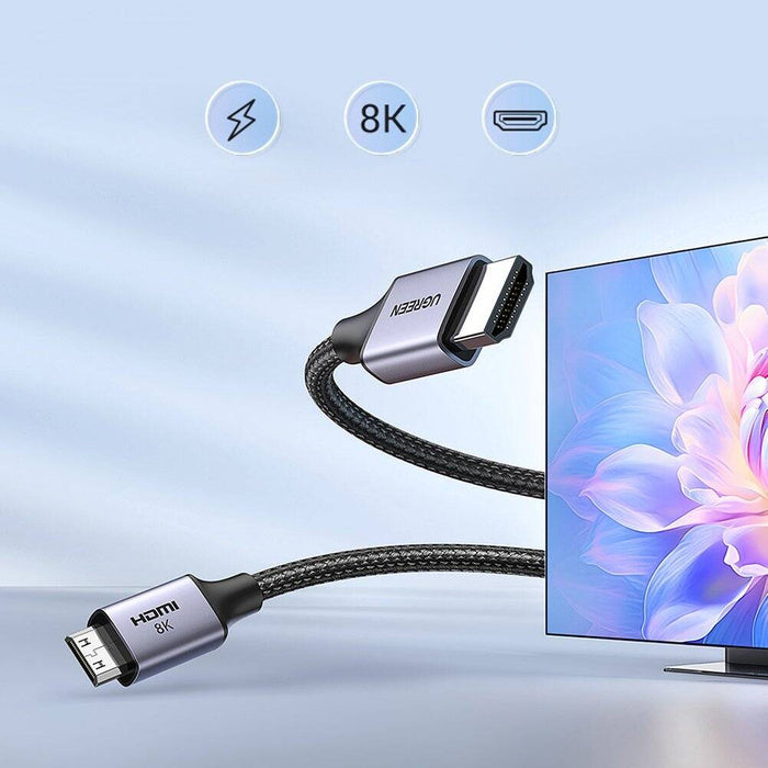 UGREEN Mini HDMI to HDMI 8K Cable - 2 Meter / Black