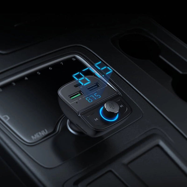 UGREEN 3-Port Bluetooth Car Charger - USB-C / USB-A / Black