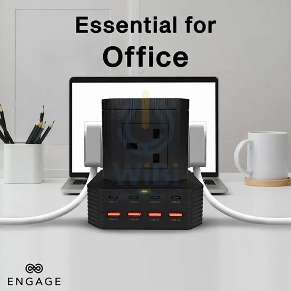 Engage 13 in 1 Ports GaN High Speed 65W Power Socket - Black Accessories > Power Adapters