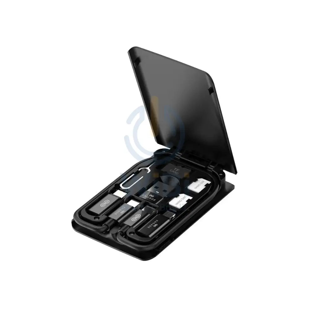 Engage 6 In 1 Multi-functional USB Cables Box With Sim Card Accessories - Black Accessories > Cables & Converters >