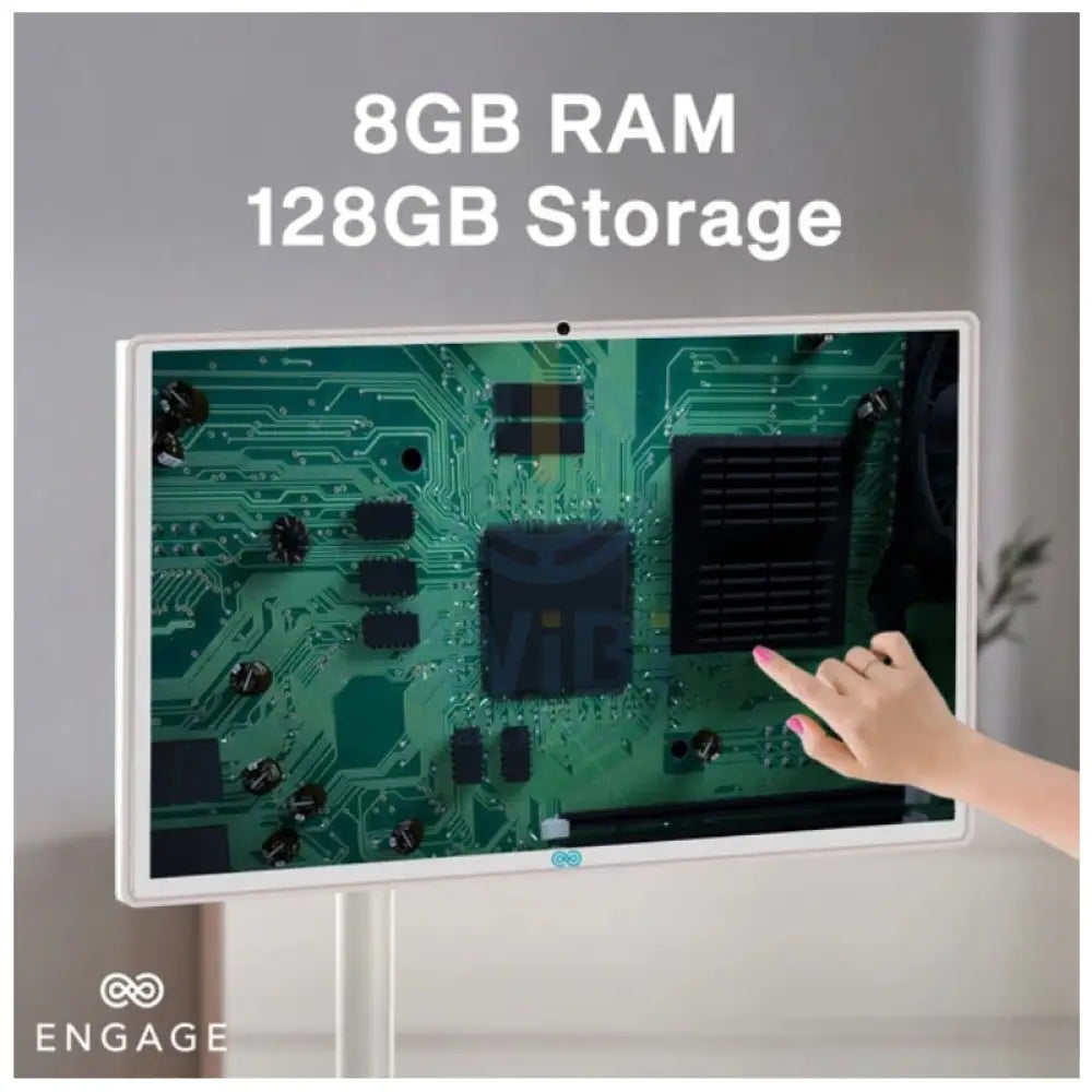 ENGAGE Android Rotating Touch Screen with Built-In Camera - 32’’ / 128GB / 8GB / 4G / USB-A / Wi-Fi / HDMI Monitors &