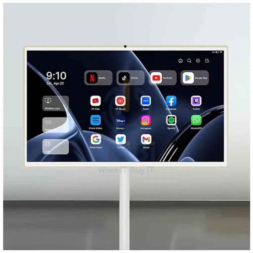 ENGAGE Android Rotating Touch Screen with Built-In Camera - 32’’ / 128GB / 8GB / 4G / USB-A / Wi-Fi / HDMI Monitors &
