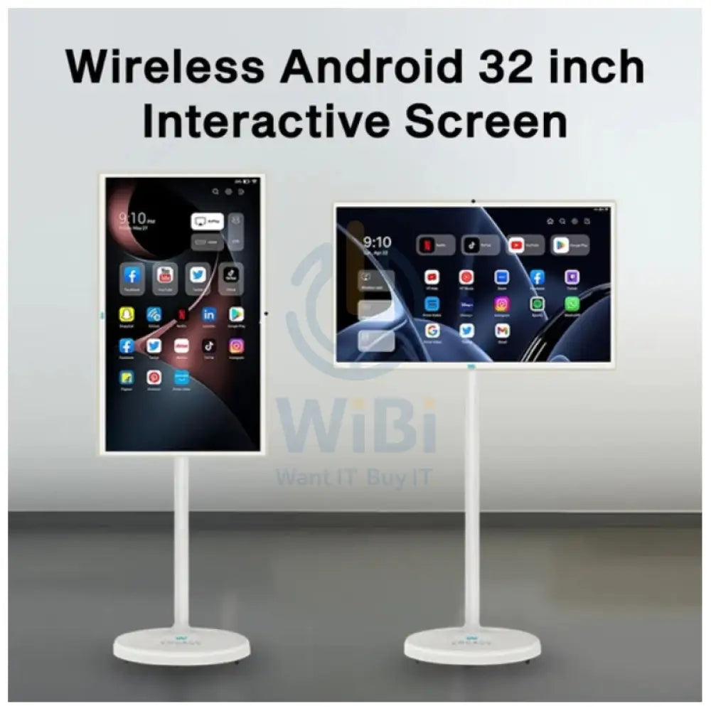 ENGAGE Android Rotating Touch Screen with Built-In Camera - 32’’ / 128GB / 8GB / 4G / USB-A / Wi-Fi / HDMI Monitors &
