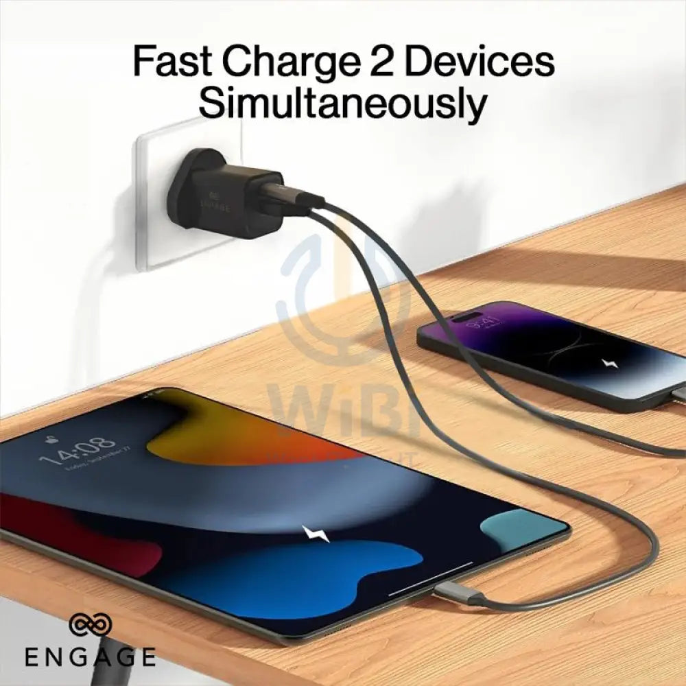 Engage Dual Port 45W GaNII PD Fast Adapter - Black Accessories > Power Adapters
