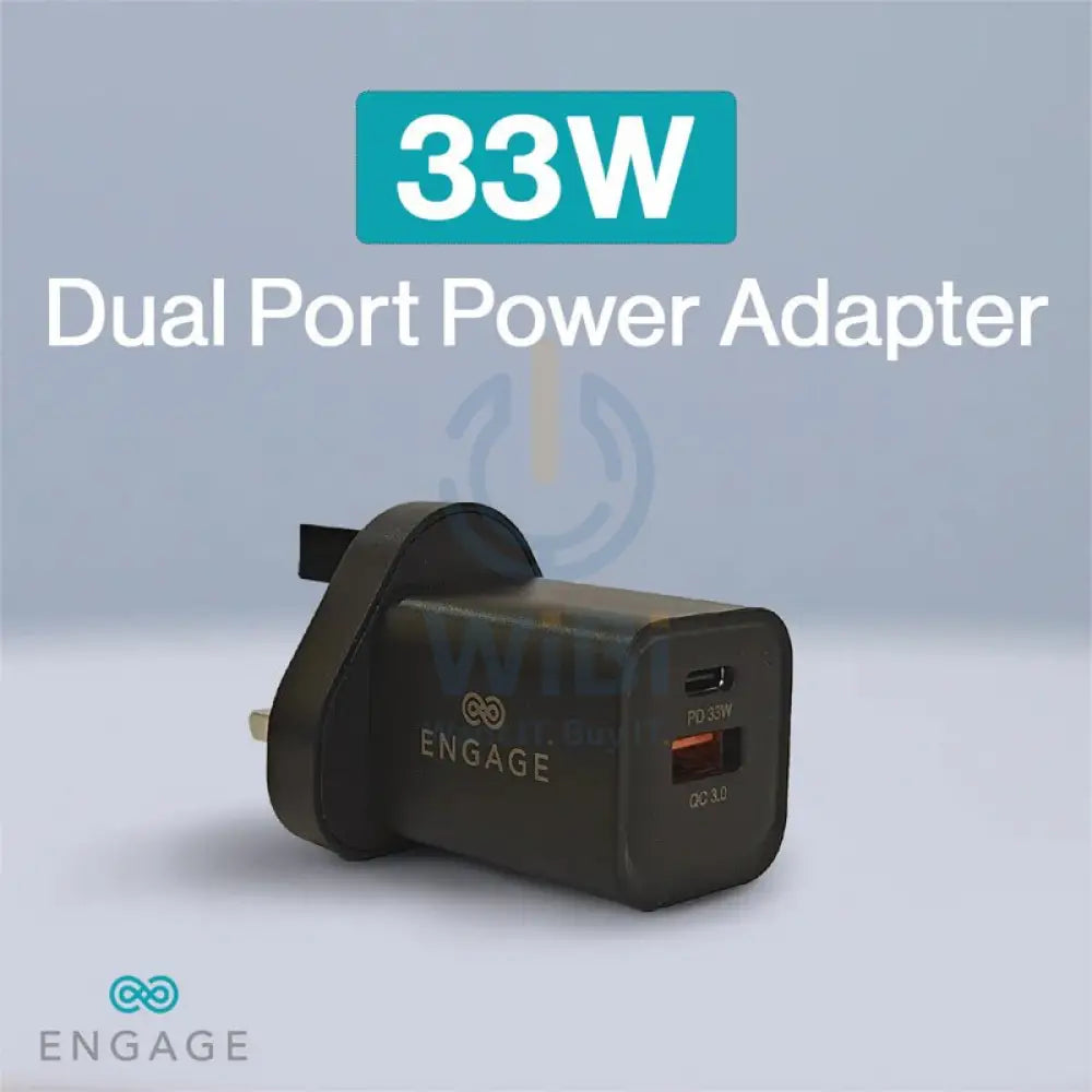 Engage Dual Port 45W GaNII PD Fast Adapter - Black Accessories > Power Adapters