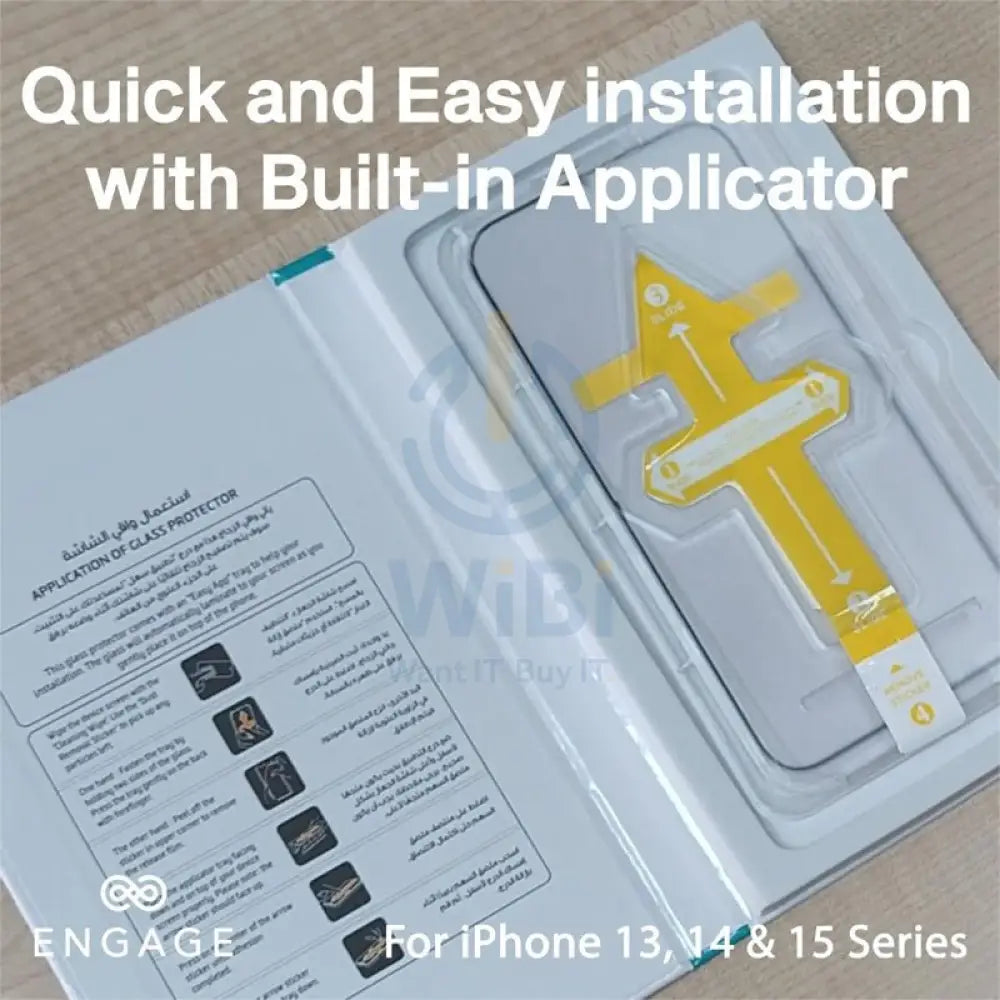 ENGAGE IPH 13 PRO MAX TEMPERED GLASS SCREEN PROTECTOR W/APPLICATOR Accessories > Mobiles & Tablets > Mobiles > Screen