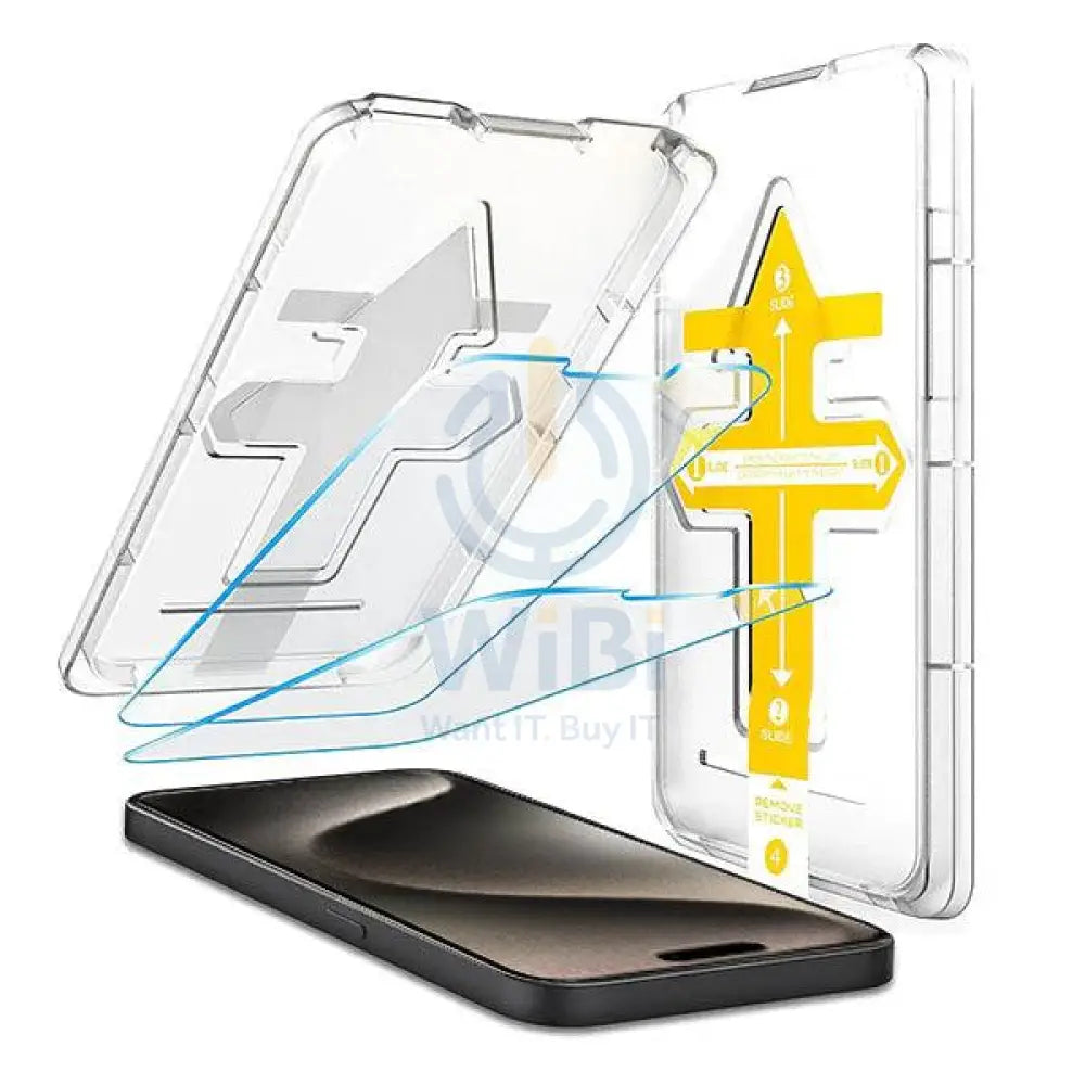 Engage iPhone 15 Pro Tempered Glass with Application Tray - Clear Accessories > Mobiles & Tablets > Mobiles > Screen