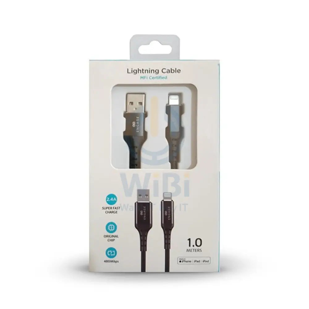 Engage Lightning Mfi Cable 1 Meter - Black Accessories > Cables & Converters > Cables