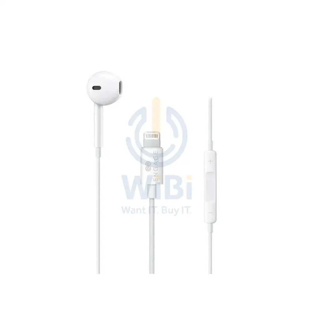 Engage MFI Apple Lightning Wired Mono Earphone - White Accessories > Audio > Headphones